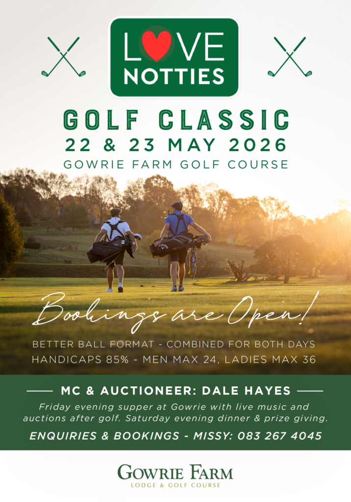Love Notties Golf Classic 2026 Poster at Gowrie Farm
